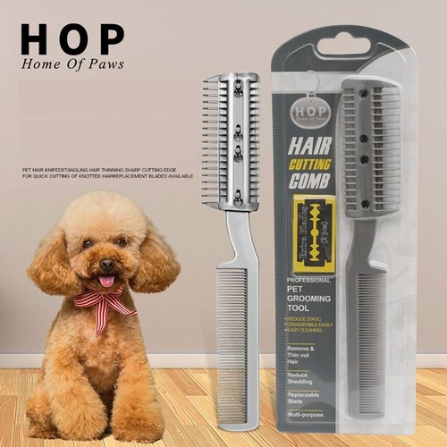 Sided pet hair trimmer - pet, comb
