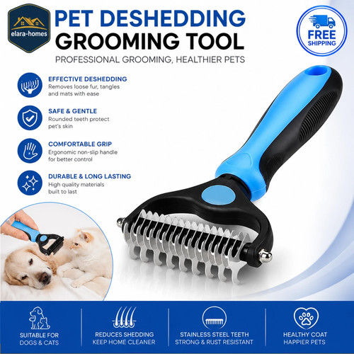 Pet deshedding brush dog - pet,