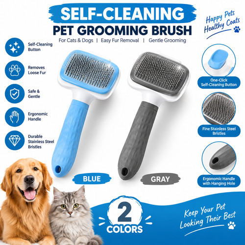 Pet grooming slicker brush - pet,