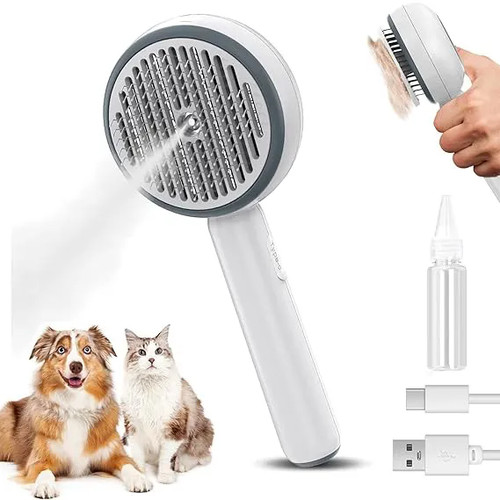 Self cleaning slicker comb for - cleaning,